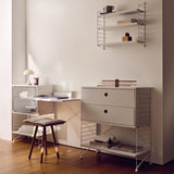 String フリースタンドシェルフ ×3列 棚板+キャビネット×1