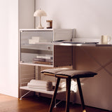 String フリースタンドシェルフ ×3列 棚板+キャビネット×1