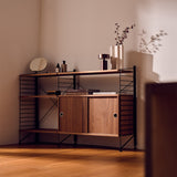 String フリースタンドシェルフ ×3列 棚板+キャビネット×1