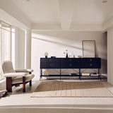 String フリースタンドシェルフ ×3列 棚板+キャビネット×1