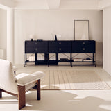 String フリースタンドシェルフ ×3列 棚板+キャビネット×1