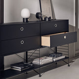 String フリースタンドシェルフ ×3列 棚板+キャビネット×1