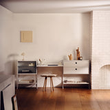 String フリースタンドシェルフ ×3列 棚板+キャビネット×1