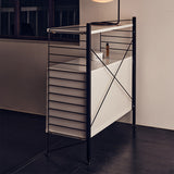 String フリースタンドシェルフ ×3列 棚板+キャビネット×1