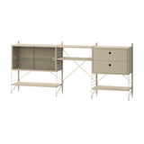 String フリースタンドシェルフ ×3列 ディスプレイキャビネットW78+チェストW58