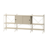 String フリースタンドシェルフ ×3列 棚板+キャビネット×1