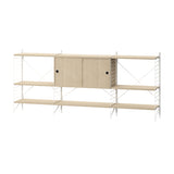 String フリースタンドシェルフ ×3列 棚板+キャビネット×1