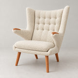 【代官山店にて展示中】 PP19 Papa Bear Chair チェリー・オイル仕上げ・Dedar Karakorum col.001 | Hans. J. Wegner (ハンス・J・ウェグナー)