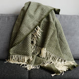 シ・コラサォン ウールブランケット Swallow Cloud Dry Green