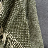 シ・コラサォン ウールブランケット Swallow Cloud Dry Green