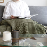 シ・コラサォン ウールブランケット Swallow Cloud Dry Green