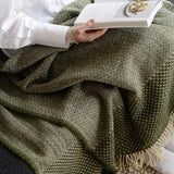 シ・コラサォン ウールブランケット Swallow Cloud Dry Green