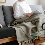 シ・コラサォン ウールブランケット Swallow Cloud Mixed Light Gray