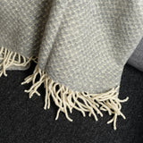 シ・コラサォン ウールブランケット Swallow Cloud Mixed Light Gray