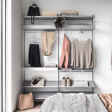 【日本代理店】String スウェーデン製 シェルフシステム 棚板78×20 ローエッジ メタル(1枚)