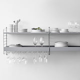 【日本代理店】String スウェーデン製 シェルフシステム 棚板78×20 ローエッジ メタル(1枚)