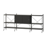 String フリースタンドシェルフ ×3列 棚板＋キャビネット×1