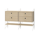 String フリースタンドシェルフ W58 D30 ×2列 棚板＋チェスト×2