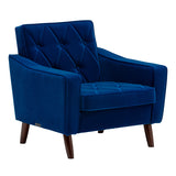 カリモク60【正規販売店】 ロビーチェア 1シーター モケットブルー 【数量限定】