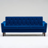 カリモク60【正規販売店】 ロビーチェア 3シーター モケットブルー 【数量限定】