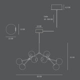 101 COPENHAGEN【日本代理店】デンマークデザイン Drop Chandelier Globe Mini Chrome (5m)