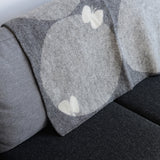 KLIPPAN ウール ハーフブランケット PERHONEN グレー