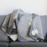 KLIPPAN ウール ハーフブランケット PERHONEN グレー