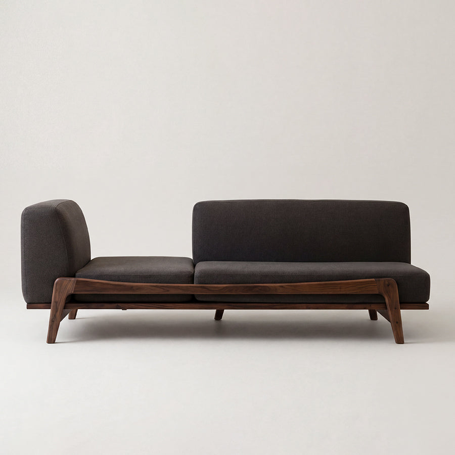 Luu Sofa charcoal | オーク/ウォルナット/アッシュ無垢材