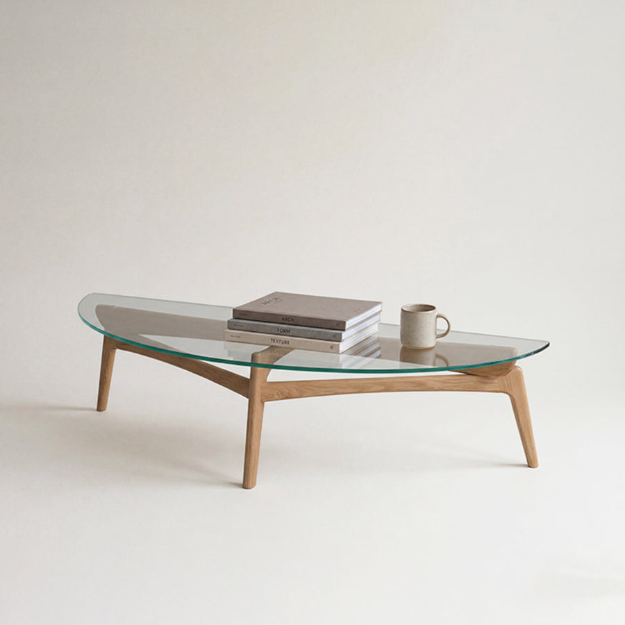 Luu Table（glass top） | オーク/ウォルナット無垢材