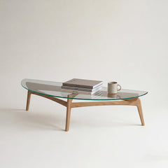 Luu Table（glass top） | オーク/ウォルナット無垢材｜北欧インテリア通販サイト greeniche（グリニッチ）