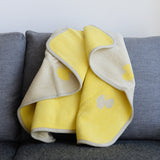 KLIPPAN シュニールコットン ミニブランケット CHOUCHO オリーブイエロー