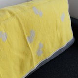 KLIPPAN シュニールコットン ミニブランケット CHOUCHO オリーブイエロー