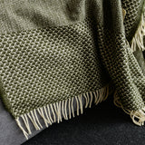 シ・コラサォン ウールブランケット Swallow Cloud Dry Green