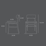 101 COPENHAGEN【日本代理店】デンマークデザイン Nama Dining Chair Coffee Black / Aniline leather black