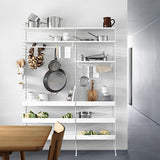 【日本代理店】String スウェーデン製 シェルフシステム 棚板58×30 ローエッジ メタル（1枚）