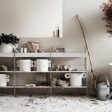 【日本代理店】String スウェーデン製 シェルフシステム 棚板58×30 ローエッジ メタル（1枚）