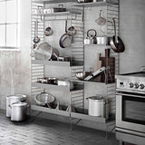 【日本代理店】String スウェーデン製 シェルフシステム 棚板78×30 ハイエッジ メタル（1枚）