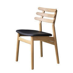 FDBモブラー 【日本代理店】デンマークデザイン J48 ナチュラル ブラックレザー Poul M. Volther ポール・M・ヴォルタ｜北欧インテリア通販サイト greeniche（グリニッチ）