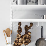 【日本代理店】String スウェーデン製 シェルフオプション メタル棚板用 Jフック（5個セット）