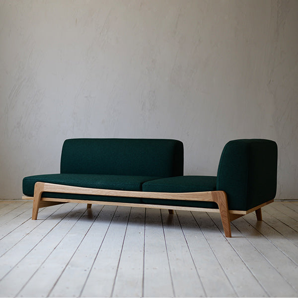 Luu Sofa green（左右反転仕様） | オーク/ウォルナット無垢材