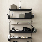 【日本代理店】String スウェーデン製 シェルフシステム 棚板58×30 ローエッジ メタル（1枚）