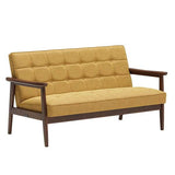 カリモク60【正規販売店】 Kチェア 2シーター マスタードイエロー