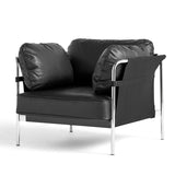 HAY【正規販売店】 CAN 1シーター ブラックレザー / クロムスチールベース