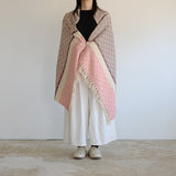 シ・コラサォン ハーフブランケット Azulajo bordeaux / pink