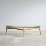 Luu Table（glass top） | オーク/ウォルナット無垢材