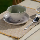 シ・コラサォン プレイスマット swallow fringe turquoise / watergreen