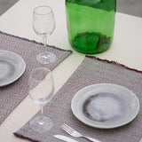 シ・コラサォン プレイスマット swallow fringe bordeaux / red